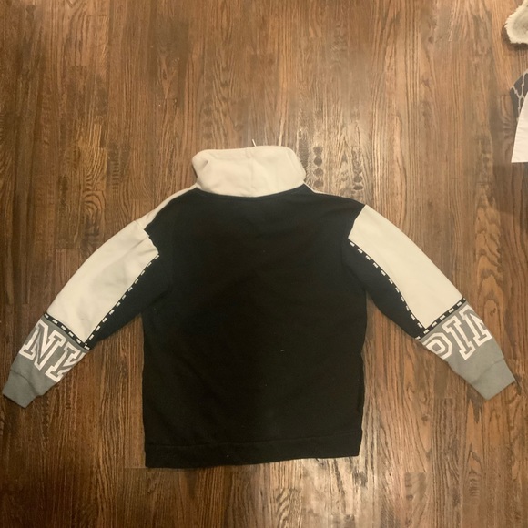 VS PINK cowl neck sweatshirt grey black white - Picture 2 of 2